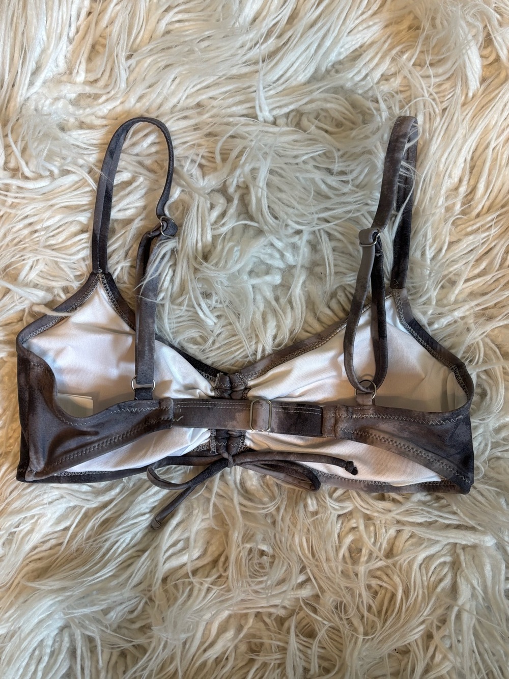2pc Old Navy Gray Cinch Tie-Dye Bikini  Size S EUC - Picture 5 of 9